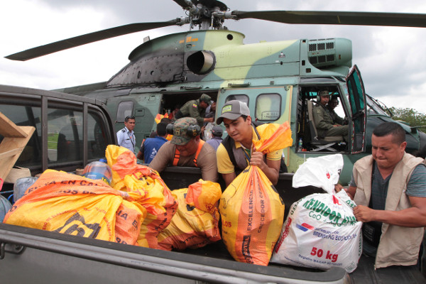 Ajuda humanitária foi enviada para as áreas afetadas. (Foto: Carlos Silva/Presidencia de la República)