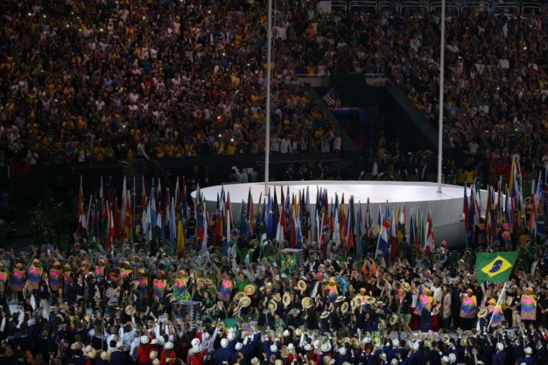 Cerimônia de abertura das Olimpíadas Rio2016 no Maracanã . (Foto: Roberto Castro/ Brasil2016)