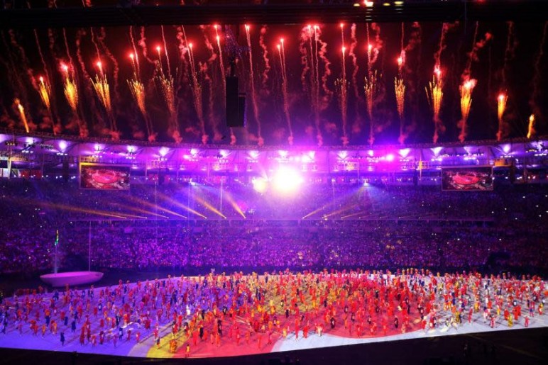 Cerimônia de abertura das Olimpíadas Rio2016 no Maracanã. (Foto: Roberto Castro/ Brasil2016)